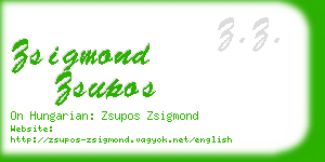 zsigmond zsupos business card